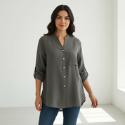 Luchtige casual damesblouse van zacht katoen