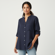 Luchtige casual damesblouse van zacht katoen