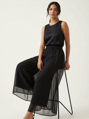 Luchtige chiffon wide leg dames broek – Delphine