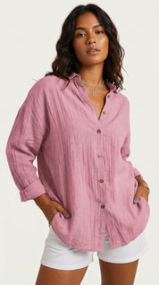 Luchtige dames blouse met knopen – Élise