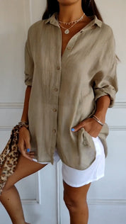 Luchtige dames blouse met knopen – Élise