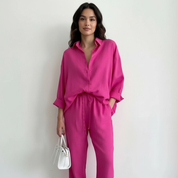 Luchtige dames set van linnenmix – Sofia