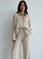 Luchtige dames set van linnenmix – Sofia