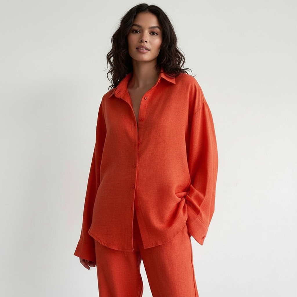 Lightweight women's linen-blend set – Sofia