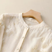 Luchtige geborduurde blouse dames – Emma