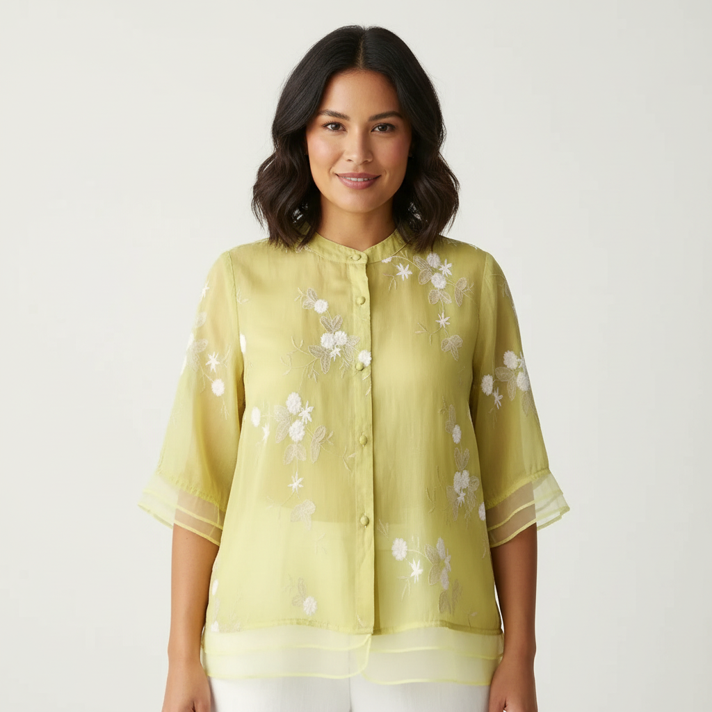 Lightweight embroidered women’s blouse – Emma