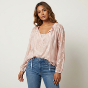 Luchtige kanten blouse met bohemian uitstraling - Kelly
