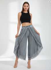 Luchtige kanten palazzo broek – Athena