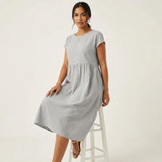 Luchtige midi jurk – Rosa