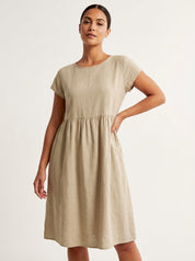 Luchtige midi jurk – Rosa