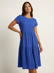 Luchtige midi jurk – Rosa