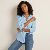 Luchtige oversized blouse met V-hals - Bianna