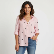 Luchtige oversized blouse met V-hals - Bianna