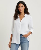 Luchtige oversized blouse met V-hals - Bianna