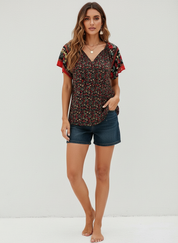 Luchtige oversized dames blouse met v-hals – Dianne