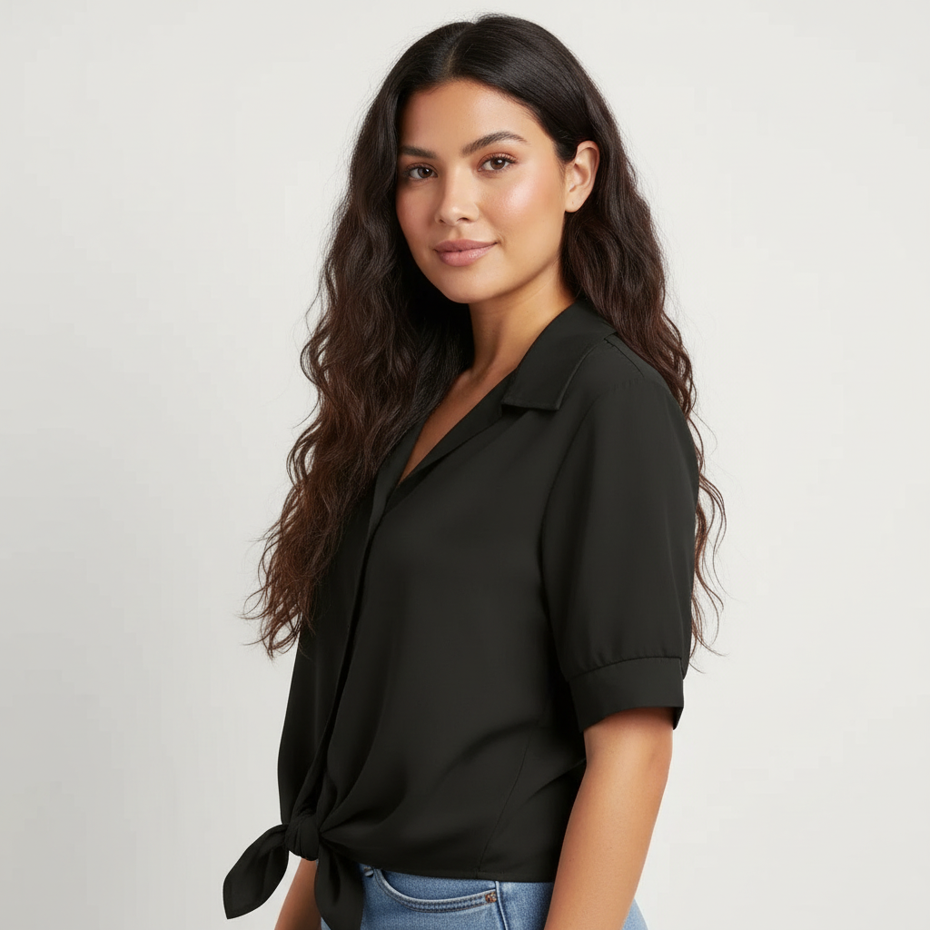 Luchtige strikblouse voor dames – Denise