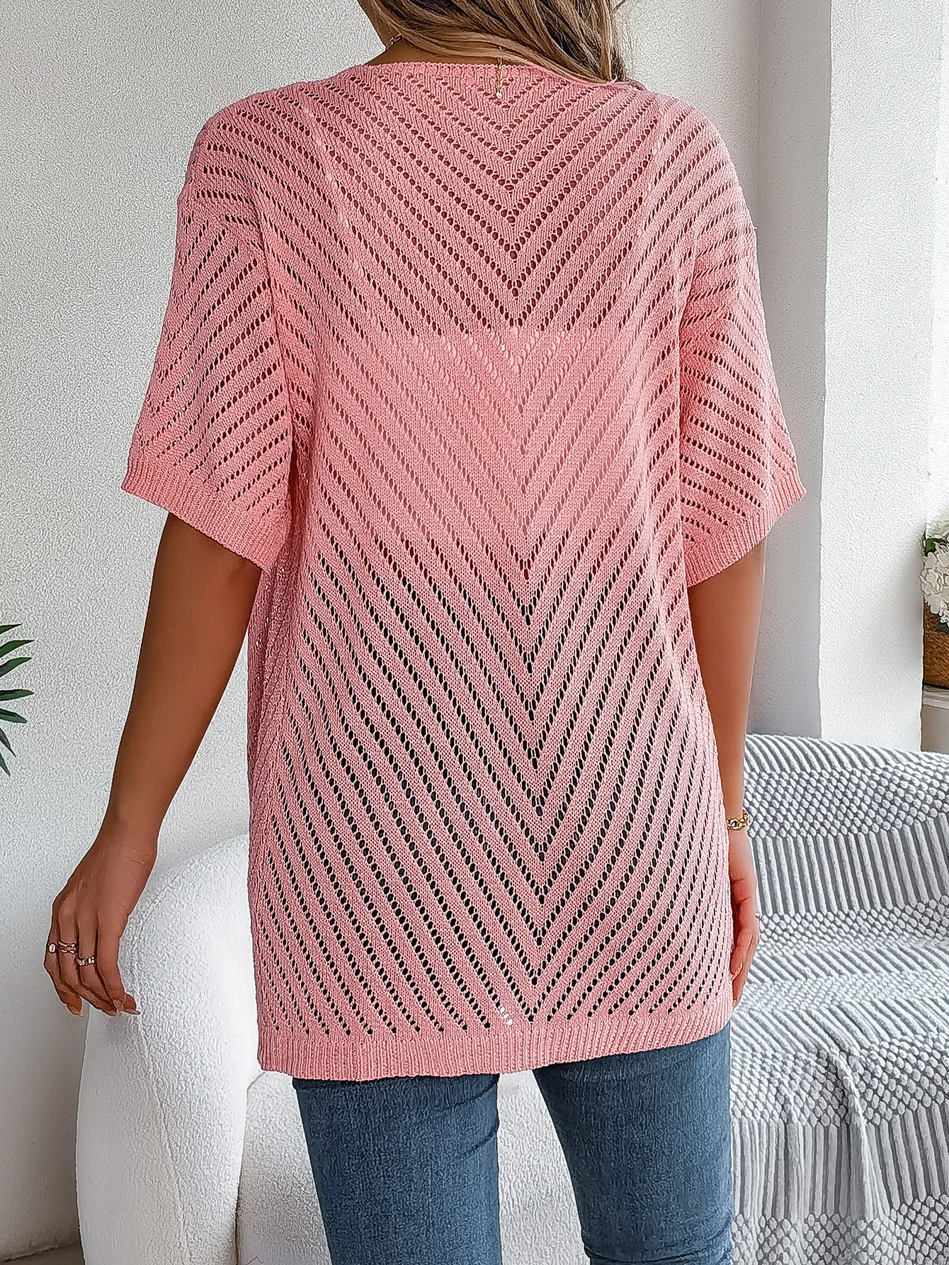 Luchtig gebreid dames vest – Alina