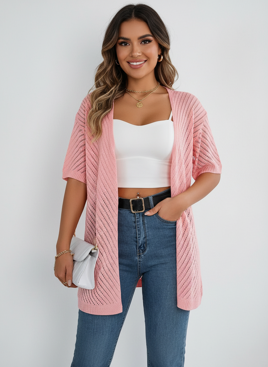 Luchtig gebreid dames vest – Alina