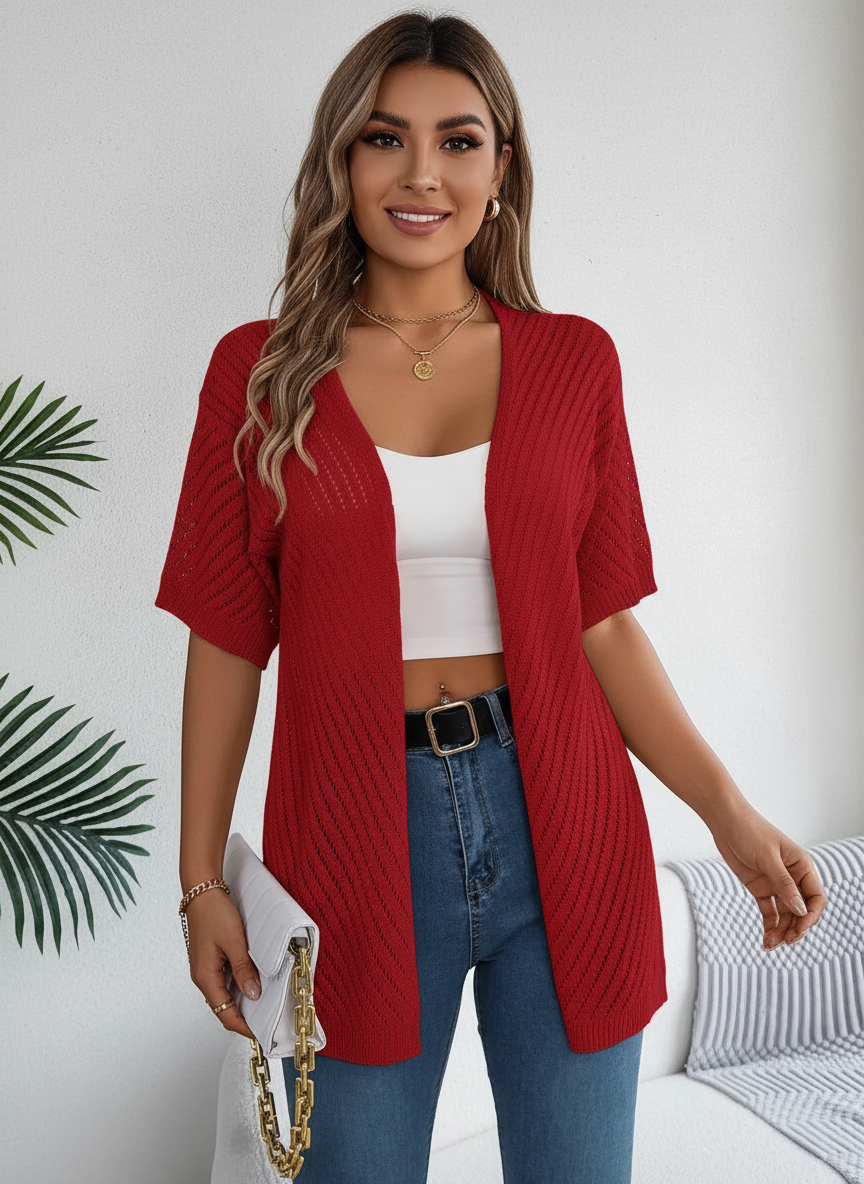 Luchtig gebreid dames vest – Alina