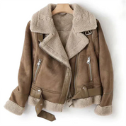 Luxe Teddy Biker Jacket voor Dames