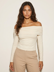 Luxe One-Shoulder Drapering Top – Sophia