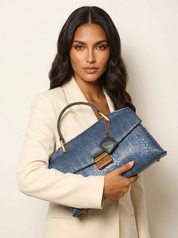 Luxe handtas met slangenprint - Noor