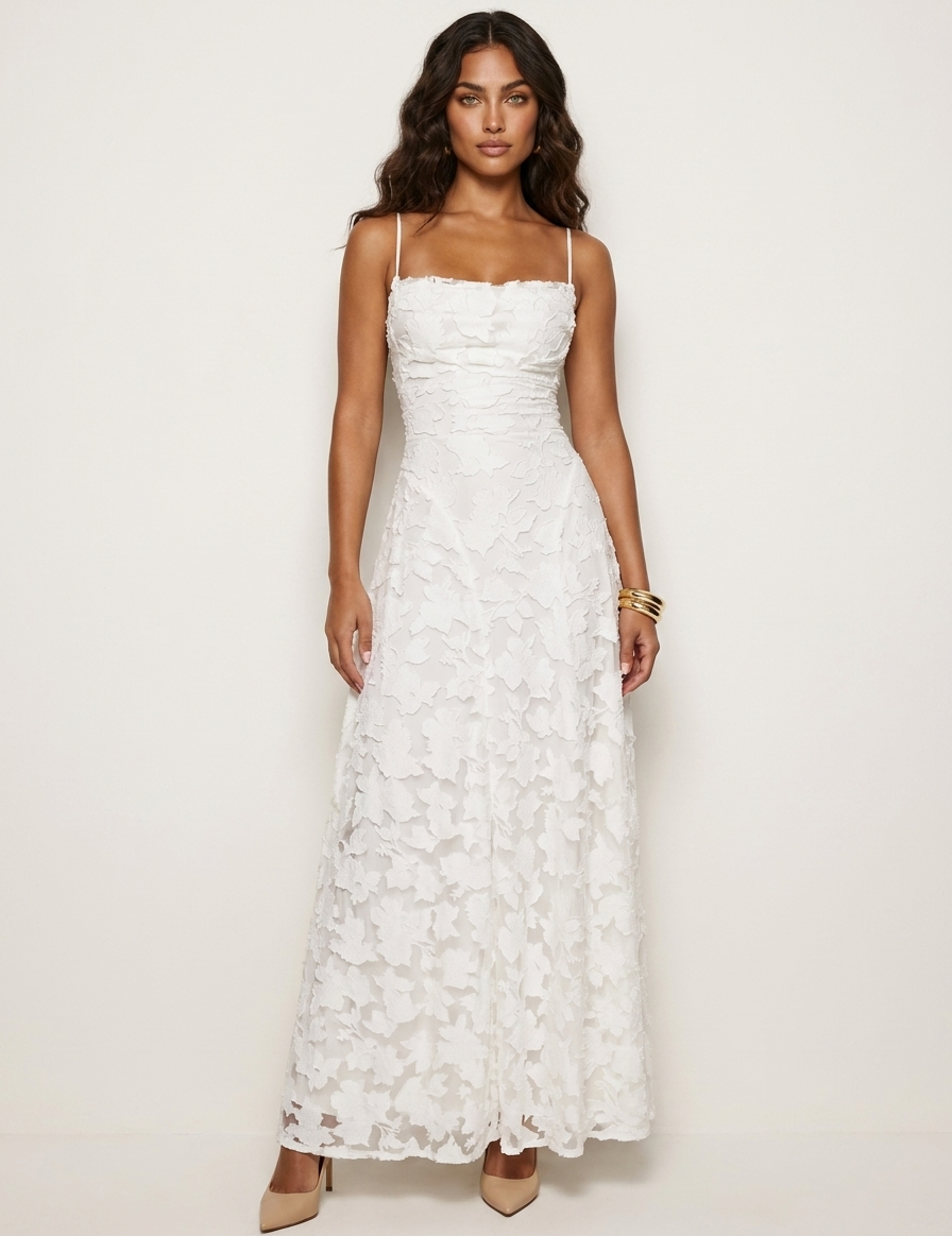 Luxury lace gala dress with open back - Valentina
