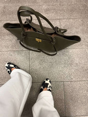 Luxe shopper met gouden sluiting - Gianna