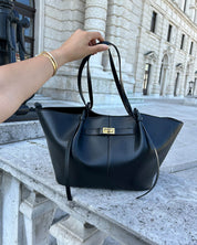 Luxe shopper met gouden sluiting - Gianna