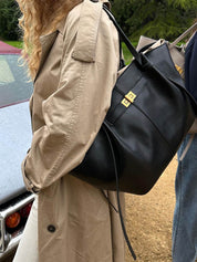 Luxe shopper met gouden sluiting - Gianna