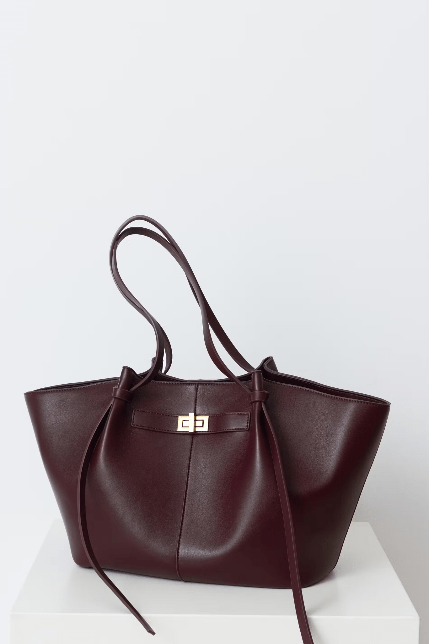 Luxe shopper met gouden sluiting - Gianna