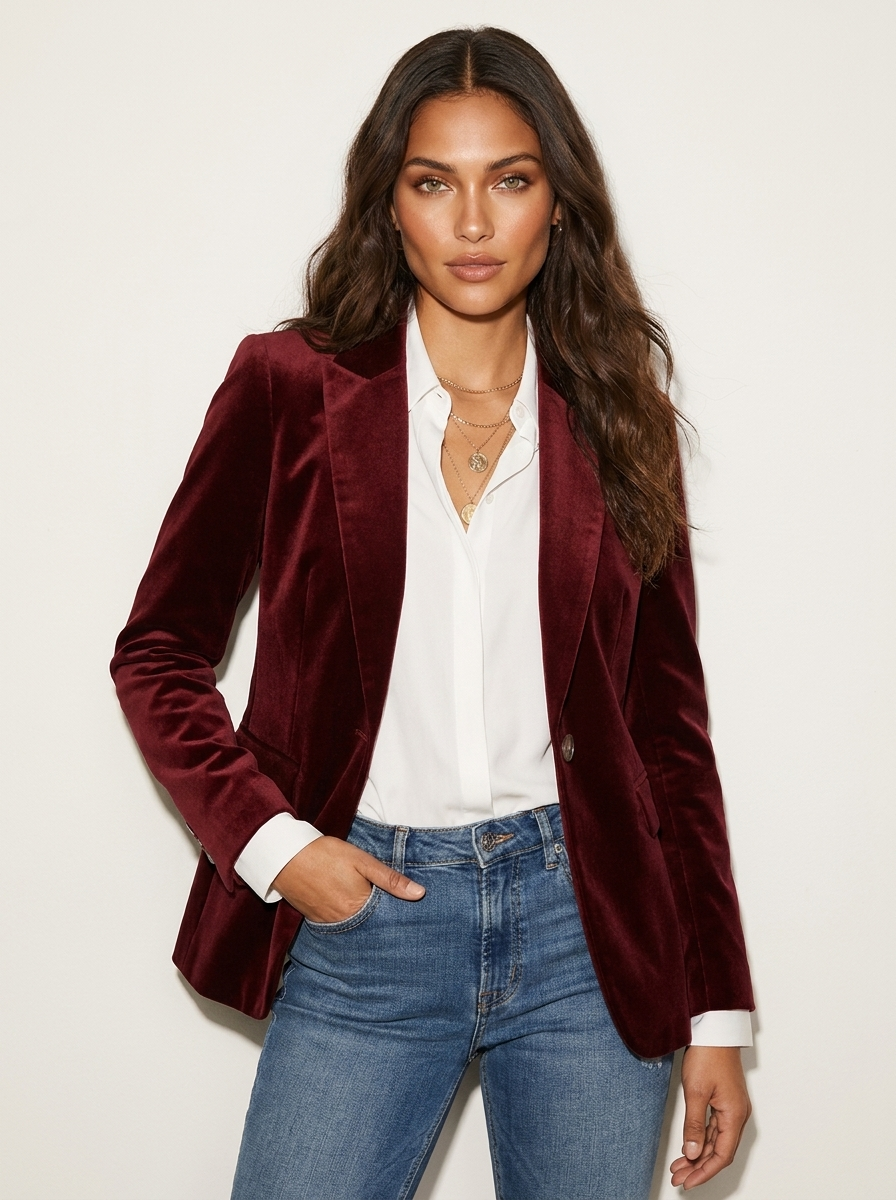 Luxe velvet dames blazer - Victoria