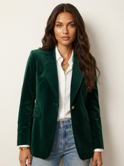 Luxe velvet dames blazer - Victoria