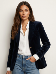 Luxe velvet dames blazer - Victoria