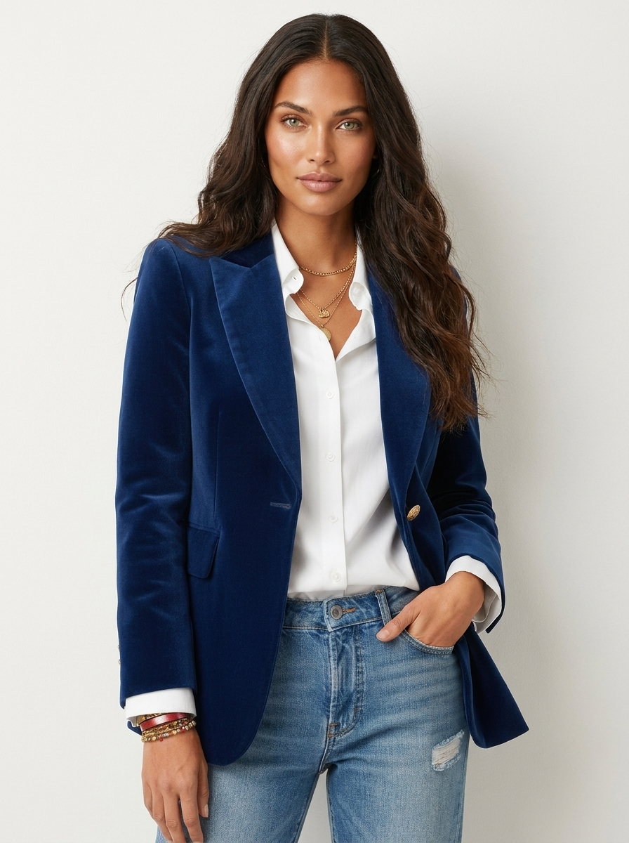 Luxe velvet dames blazer - Victoria