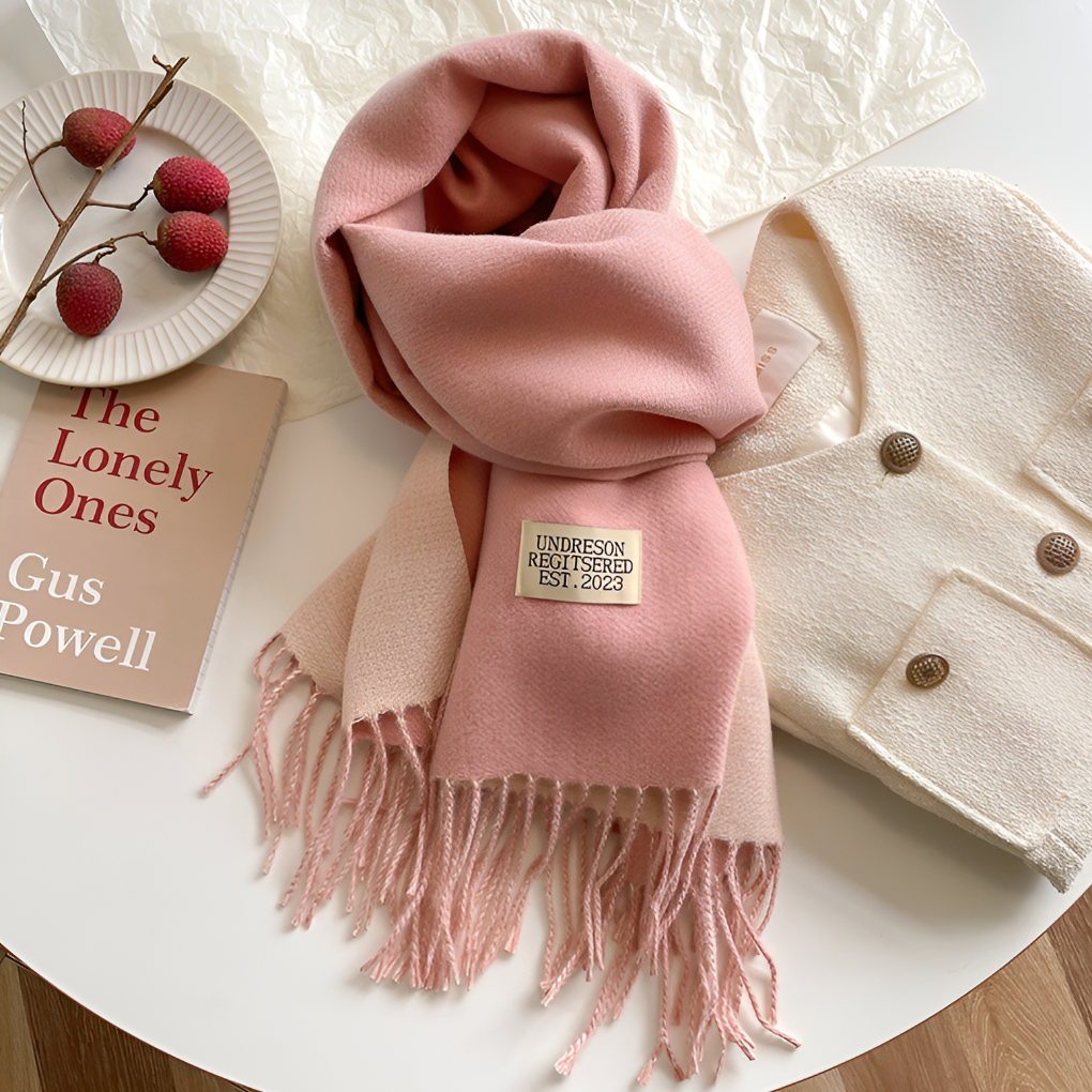 Luxe winter sjaal van wolmix met franjes