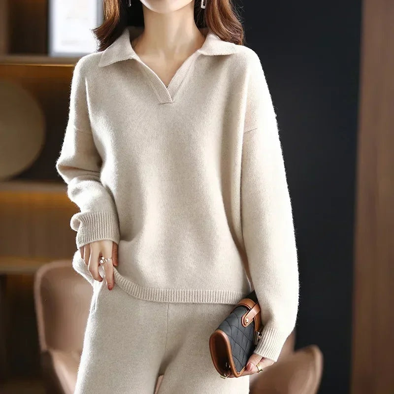 Luxe cashmere lounge set dames – Clairmont