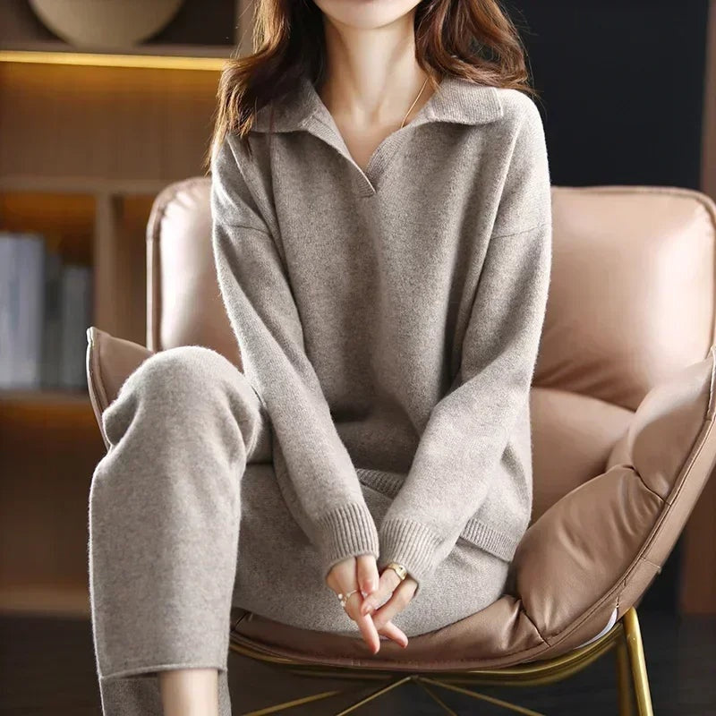 Luxe cashmere lounge set dames – Clairmont