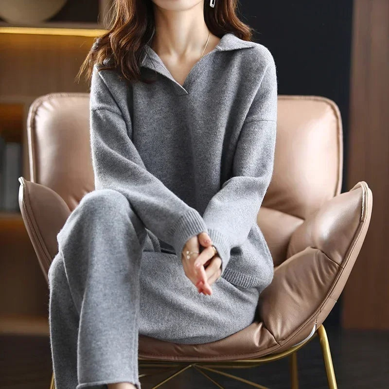 Luxe cashmere lounge set dames – Clairmont