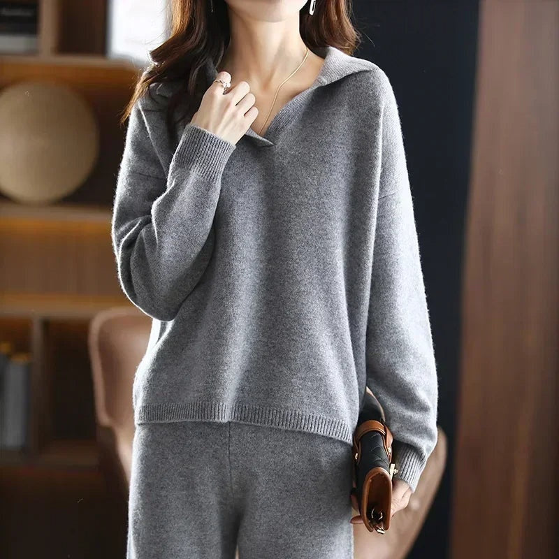 Luxe cashmere lounge set dames – Clairmont