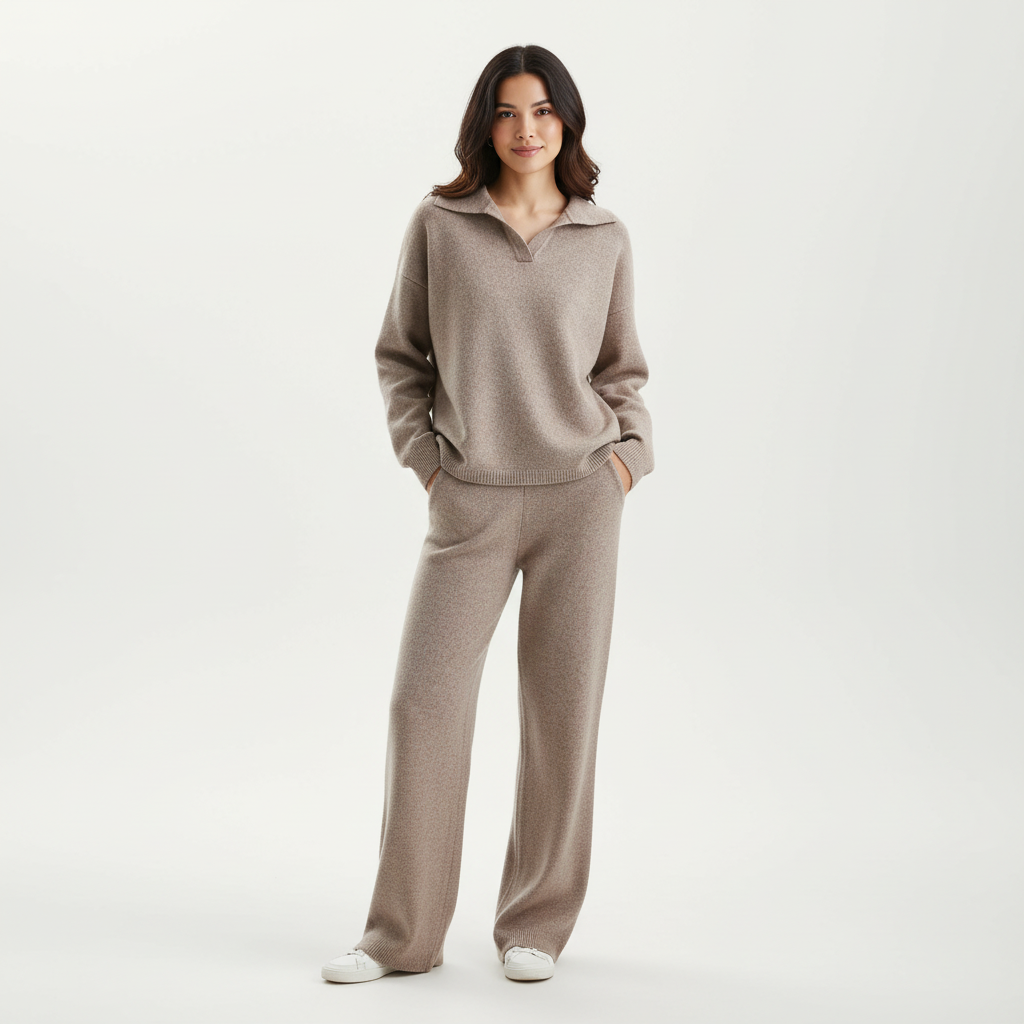 Luxe cashmere lounge set dames – Clairmont
