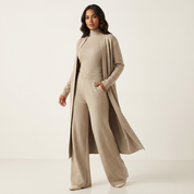 Luxe comfortabel 3-delig cardigan pak voor dames