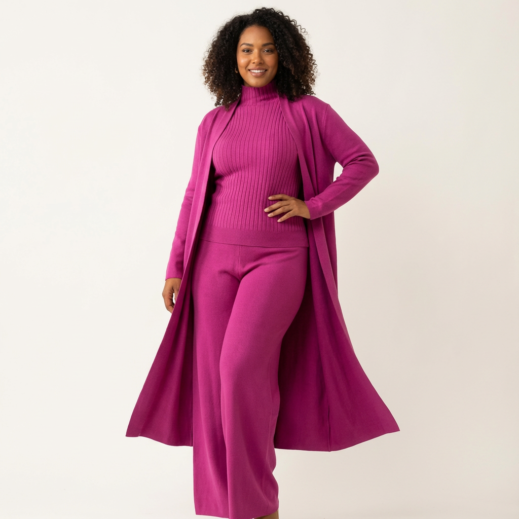 Luxe comfortabel 3-delig cardigan pak voor dames