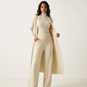 Luxe comfortabel 3-delig cardigan pak voor dames