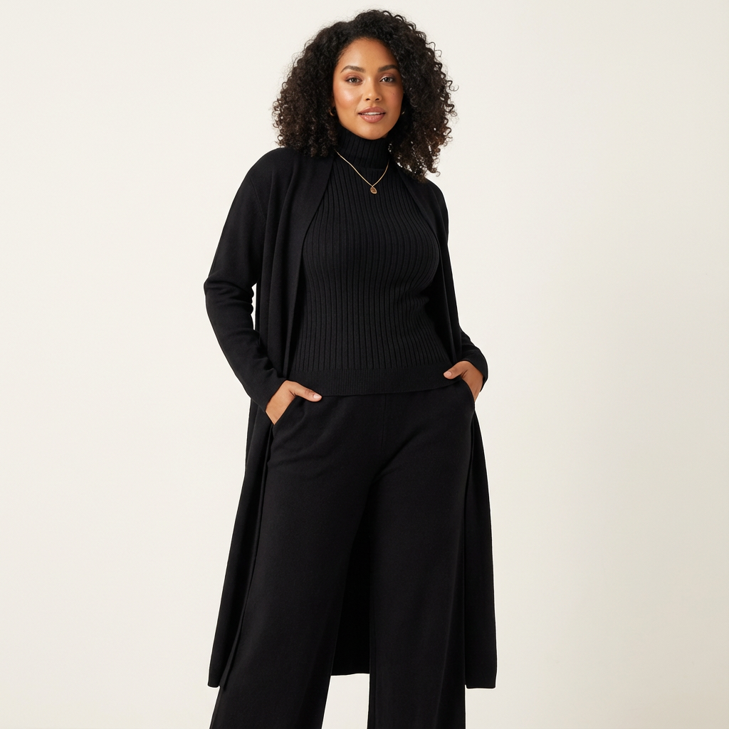 Luxe comfortabel 3-delig cardigan pak voor dames