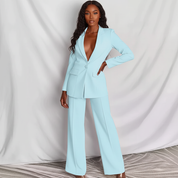 Luxe dames blazer- en pantalonset met moderne pasvorm