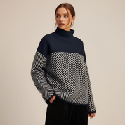 Luxe dames coltrui met zachte structuur – tijdloos en elegant