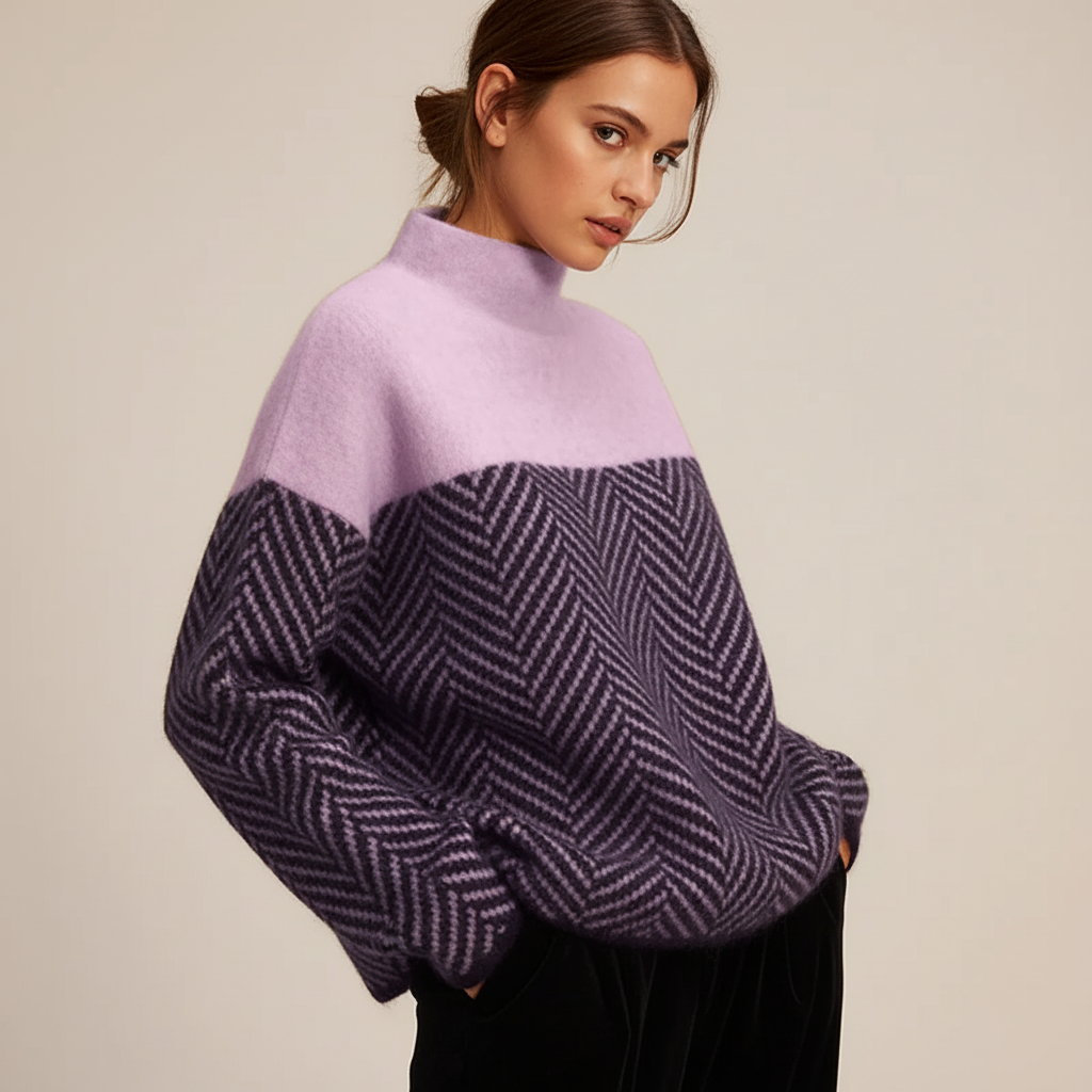 Luxe dames coltrui met zachte structuur – tijdloos en elegant