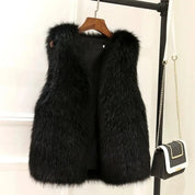Luxe dames gilet met faux fur structuur – Lucienne