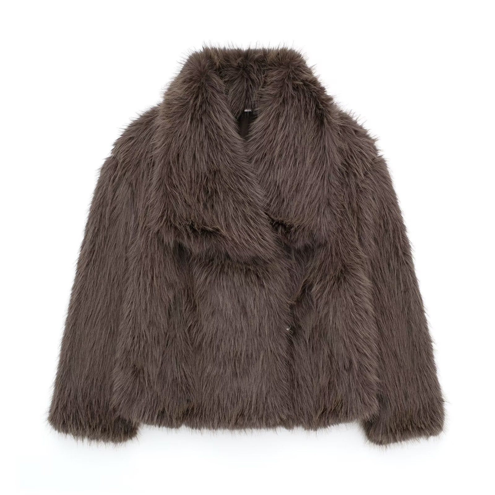 Luxe damesjas met volle faux fur uitstraling